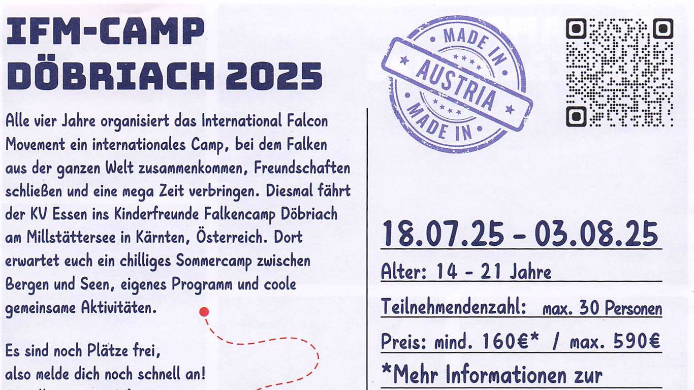 Internationales Sommerzeltlager Döbriach 2025