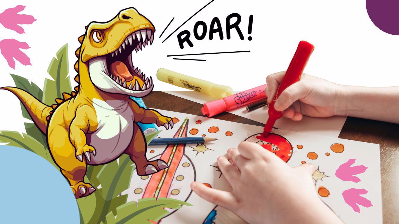 JUE_FS_Osterferien: Zeichne deinen Dinosaurier