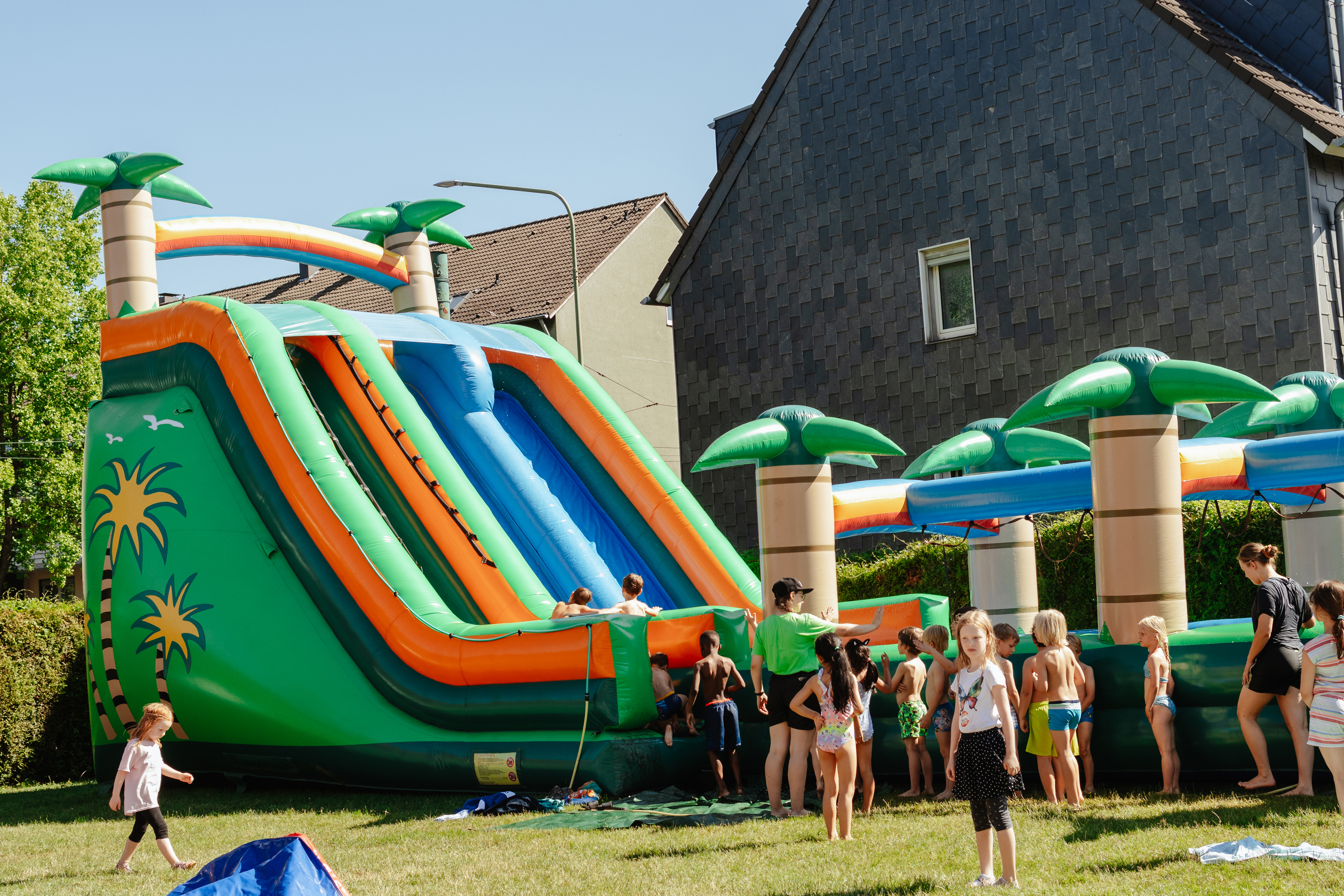 Unsere Mega Wasserrutsche